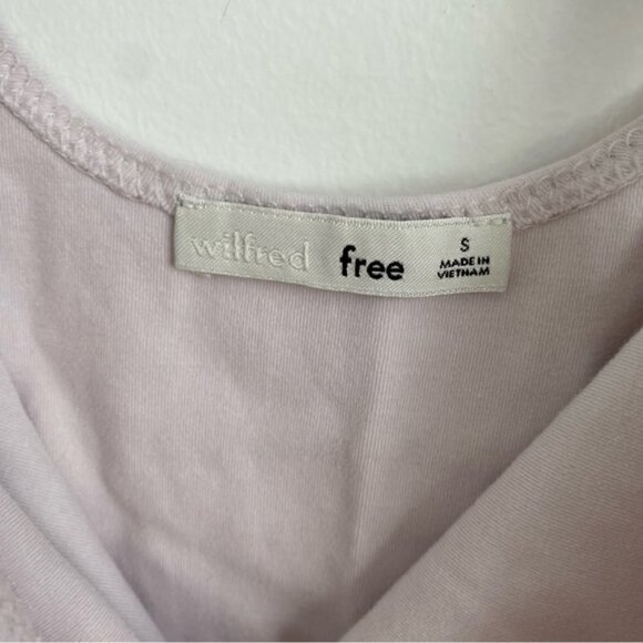 Aritzia Wilfred Free Leila Scoop Neck Bodysuit in Silene Light Pink • S Small - Picture 7 of 10